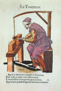 The Wood Turner (renkli gravür)