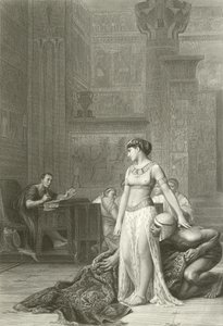Kleopatra ve Sezar (gravür) by Jean Leon (after) Gerome