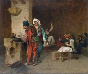 Cafe House, Kahire Döküm Mermileri, 1884 veya öncesi. by Jean Leon Gerome