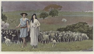 Daphnis and Chloe by Jean Leon Gerome  by Jean Leon Gerome