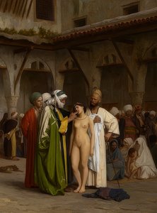 Köle pazarı. yaklaşık 1867 by Jean Leon Gerome