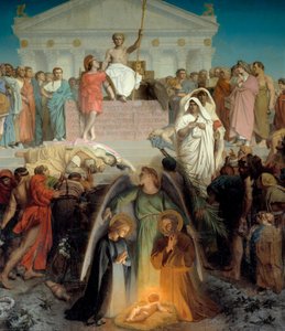 Detay: Augustus yüzyılı, merkezi detay: nativite. Jean Leon Gerome