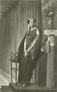 Yunan Trajedisinin İlham Perisi olarak Rachel (gravür) by Jean Leon Gerome