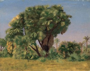 Palmiye Ağaçları Çalışması by Jean Leon Gerome
