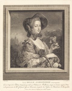 Güzel bir jardiniere olarak Marquise de Pompadour. by Jean Louis Anselin