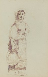 Tefli Kadın (verso) by Jean Louis Ernest Meissonier