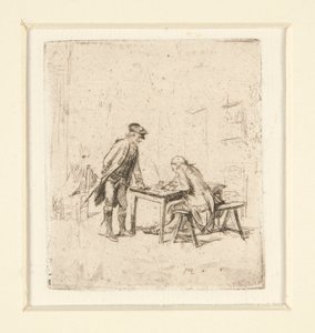 a Rapor b Harlequin by Jean Louis Ernest Meissonier