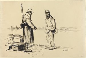 - Kalıyor muyum? -herhangi biri. by Jean Louis Forain