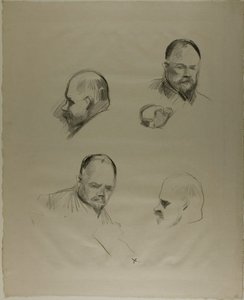 Ambroise Vollard, Dört Eskiz by Jean Louis Forain