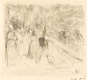 Haç Taşıyan İsa (beşinci levha) by Jean Louis Forain
