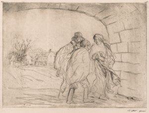 Kasanın Altında Karşılaşma by Jean Louis Forain