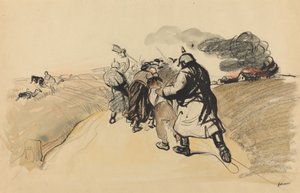Bir Köye Alman Baskını, c. 19141919. by Jean Louis Forain