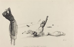 Bir İngiliz kalesine saldırı, muhtemelen 1917. by Jean Louis Forain