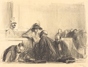 Avukat müvekkiliyle konuşuyor by Jean Louis Forain