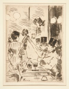 Yeni Atina'nın kafesi by Jean-Louis Forain
