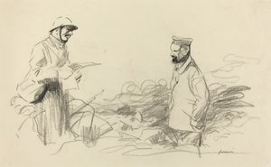 Poilu Alman Askerini Kabul Ediyor, muhtemelen 1918. by Jean Louis Forain