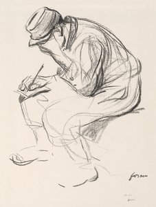 Harp Tutsağı Mektup Yazıyor by Jean Louis Forain