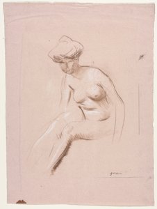 Oturmuş Çıplak by Jean Louis Forain
