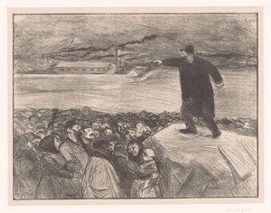 Fabrika işçileri grevde Sahne de grève by Jean Louis Forain