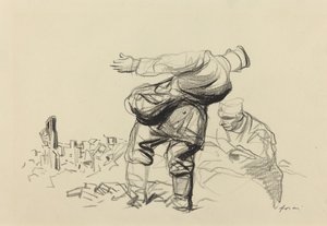 The Empire Destroys, The Republic Pays, muhtemelen 1918. by Jean Louis Forain