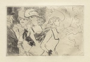 Folies-Bergère, c. 1880-86 (gravür) by Jean Louis Forain