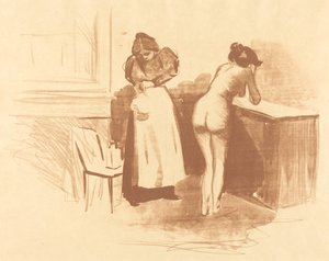Kaba Saç Eldiveni ile Masaj by Jean Louis Forain
