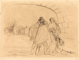 Kemerin Altındaki Buluşma (ilk levha) by Jean Louis Forain