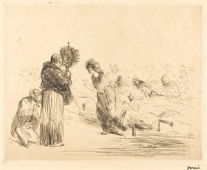 Kutsal Ayin öncesi Mucize (dördüncü levha) by Jean Louis Forain