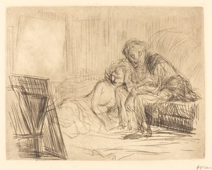 Modelin Dinlenmesi (birinci plaka) by Jean Louis Forain