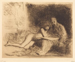 Modelin Dinlenmesi (dördüncü plaka) by Jean Louis Forain