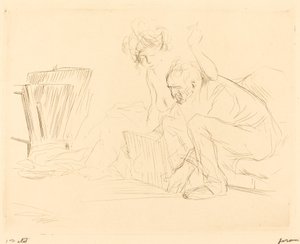 Modelin Dinlenmesi (ikinci plaka) by Jean Louis Forain