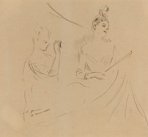Bir Mahzende İki Hanım, 1886. by Jean Louis Forain
