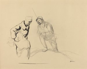 iki asker by Jean Louis Forain