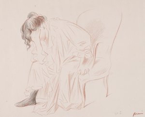 Oturan kadın by Jean Louis Forain