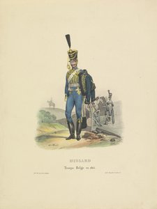 Hollanda hafif süvari süvarisi, 1815 Hussard Troupe Belge en 1815 (nesne üzerindeki başlık) by Jean Louis Van Hemelryck