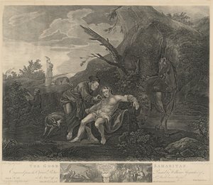 İyi Samiriyeli by Jean Marie Delatre and Simon Francois Ravenet I after William Hogarth