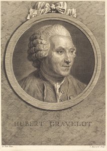 Hubert Gravelot by Jean Massard after Maurice Quentin de La Tour
