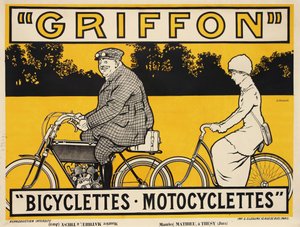 Griffon Bisiklet Motosikletleri, c. 1905. by Jean Matet