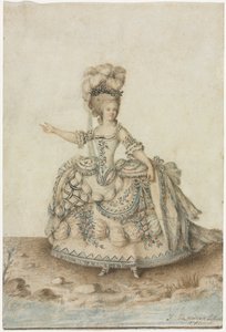 Opera Şarkıcısı İçin Kostüm Çalışması by Jean Michel Moreau le Jeune