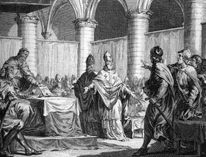 Pépin le Brief ve Carloman (743) tarafından dini ondalıkların kurulması. Moreau