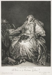 Madam Greuze Uyuyor, 1776. by Jean Michel the Younger Moreau