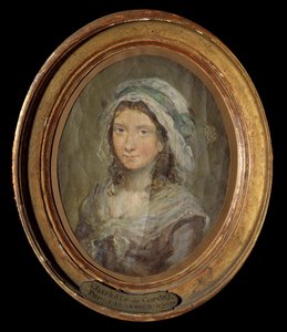 Charlotte Corday'in Portresi (1768-1793) Moreau Le Jeune (1741-1814) 1793 tarafından tablo. by Jean Michel the Younger Moreau