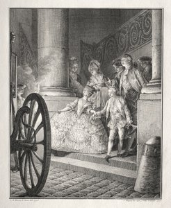 Restive of Breton: The Little Godparents by Jean Michel the Younger Moreau