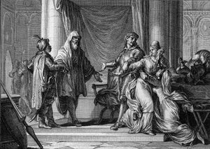 Aquitaine Prensesi Lampagie, Sarazenlerle barışı sağlamak için babası (Eudes) tarafından Faslı kaptan Mınıza (Osman ibn Naissa) ile zorla evlendirilmiştir, 730. Jean Michel Moreau