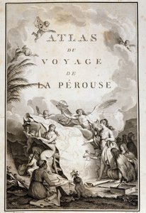 “” Atlas du voyage de La Perouse “” başlık sayfası (Jean-Francois Galaup, Comte de La Perouse (Jean Francois Laperouse) by Jean Michel the Younger Moreau