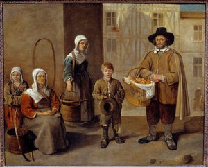 Su Breader Tüccar Tablosu Jean Michelin (1623-1695) 1650 Sun. 0,77x0,97m