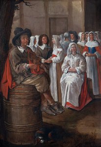Düğün sahnesi Michelin, Jean (1623-1695). Tuval üzerine yağlı boya, ebat : 76x52, , Özel Koleksiyon