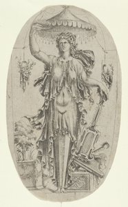 Enstrümanlı Kadın Şeklindeki Dönem, 1535-55. by Jean Mignon