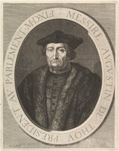 Augustin de Thou, Parlamento Başkanı. by Jean Morin