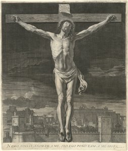 İsa çarmıhta ölüyor by Jean Morin, after Philippe de Champaigne